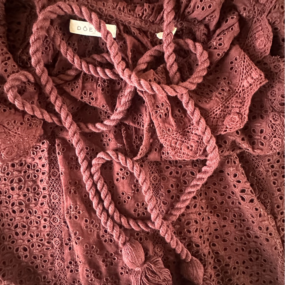 Elegant Lace Maroon Dress - Picture 10 of 12